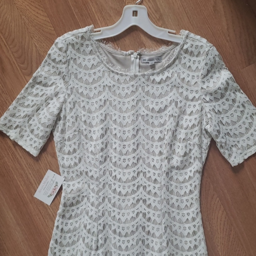 Cream/beige knee length dress